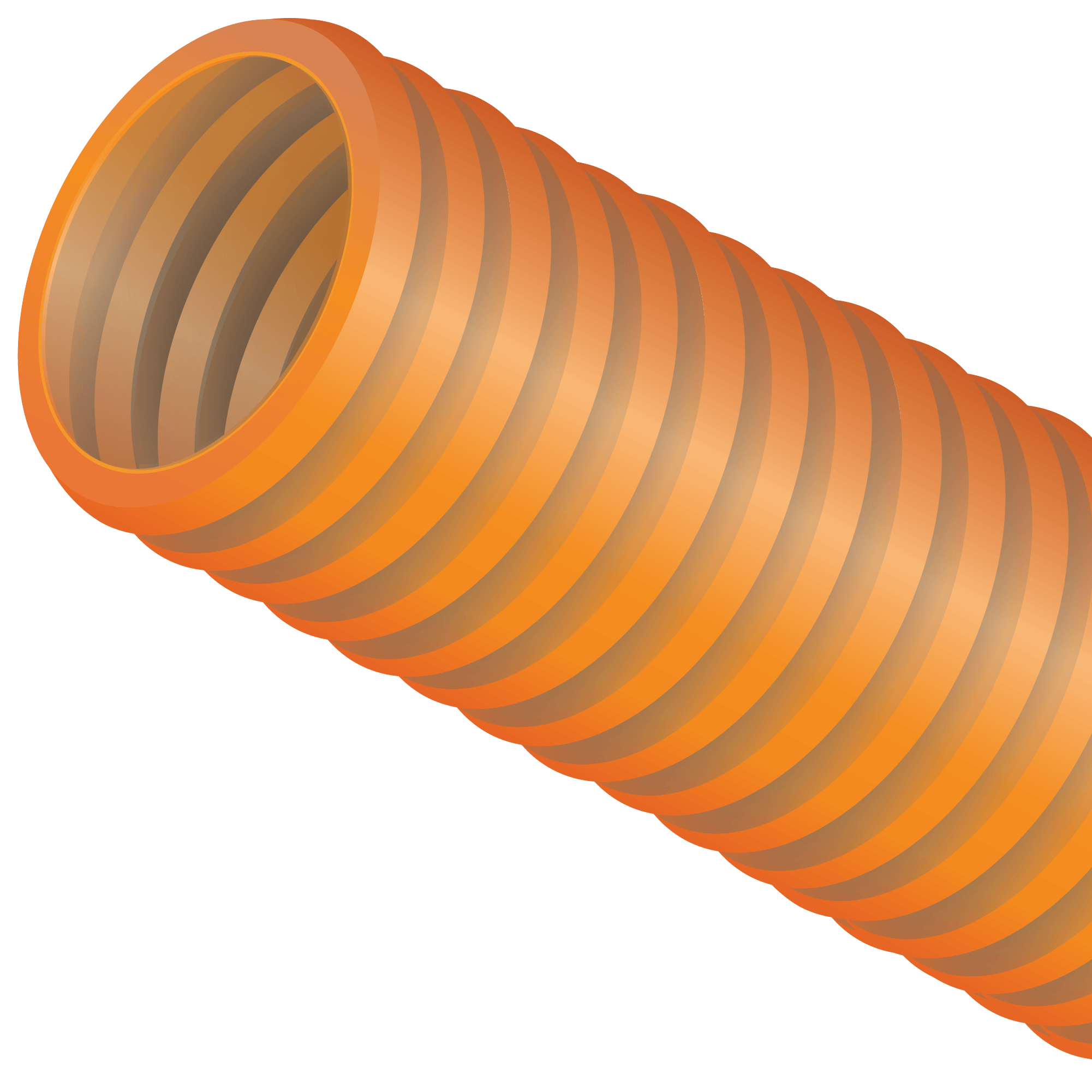 Corrugated conduit is made from HDPE and works well for short runs and in installations where flexibility is a key requirement. 