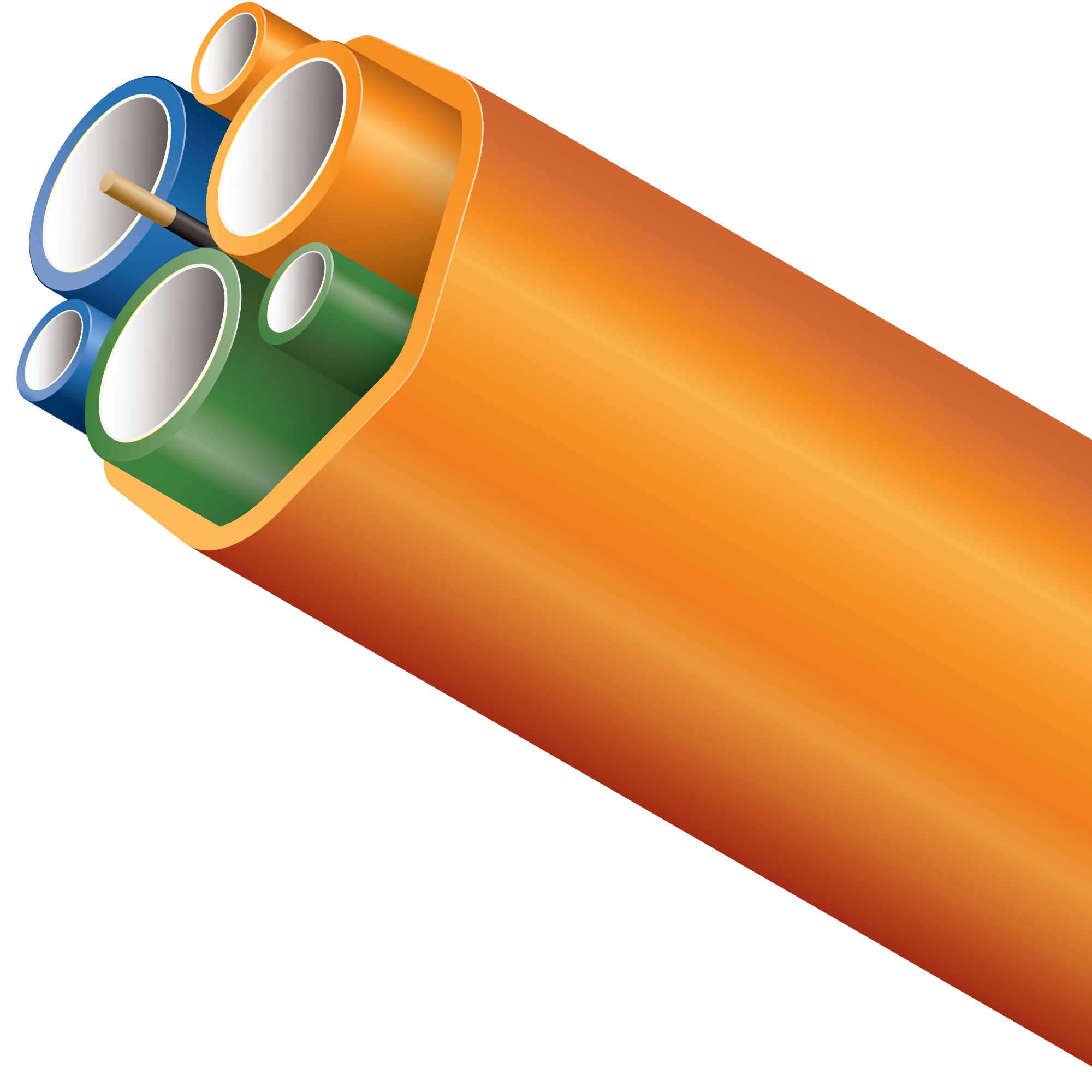 FuturePath configuration consisting of two or more different sizes of conduit and/or MicroDucts. A perfect choice for customers who need to run micro cables and larger standard fiber cables at the same time, or would like to plan for future possibilities. 