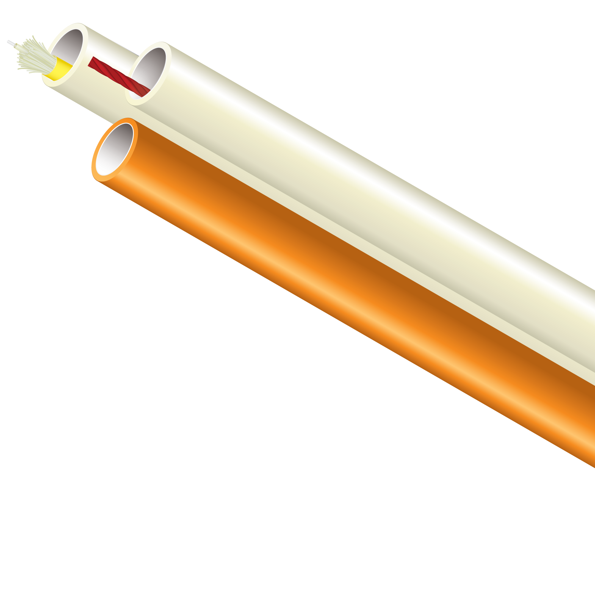Great for MDU applications, our Riser MicroDucts are made from fire retardant materials which are fully approved by the American ETL (Electrical Testing Laboratories) for Riser applications per UL-2024 and UL-94-V2. Pre-installed pull string is available for quick fiber installations. A SILICORE® lining makes cable installation even easier without using wet lubes inside buildings. 