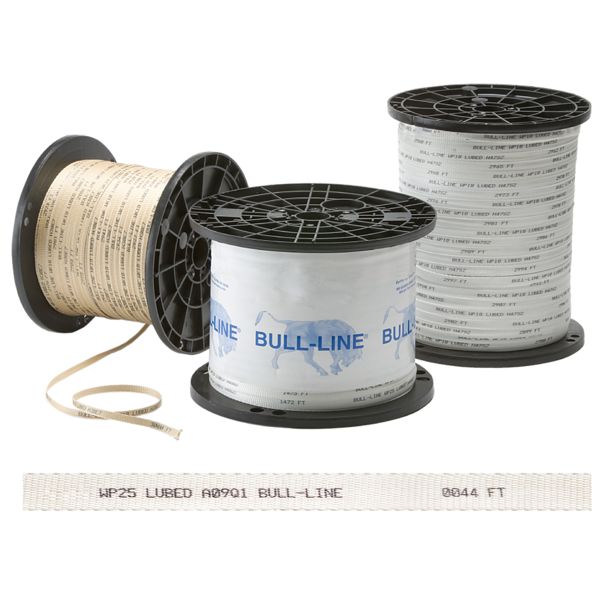 Bull-Line 100% Polyester Pull Tape provides a competitive solution for applications that require a high tensile strength and low elongation. Bull-Line Pull Tape is lightweight and has good blowability. Bull-Line Pull Tape has low burn through resistance in comparison to other brands. An added benefit of all Bull-Line Pull Tapes are the durable print and sequential markings, in both feet or meters, for accurate locating during installation. Bull-Line Pull Tape is made in the USA.