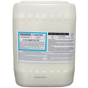 HydraLube® F-300i is a polymer-based, water soluble lubricant specifically formulated for placement of wire and cable for electric and telecommunications applications. The pourable gel consistency of HydraLube® F-300i allows for easy application in underground horizontal pulls, whether by pouring directly into the cable feeder tube or applying by pump, thus avoiding the mess of hand application. HydraLube F-300i is designed to meet or exceed all cable pulling requirements with respect to viscosity drag, wetting, operation temperature range, and reduction of pulling friction.