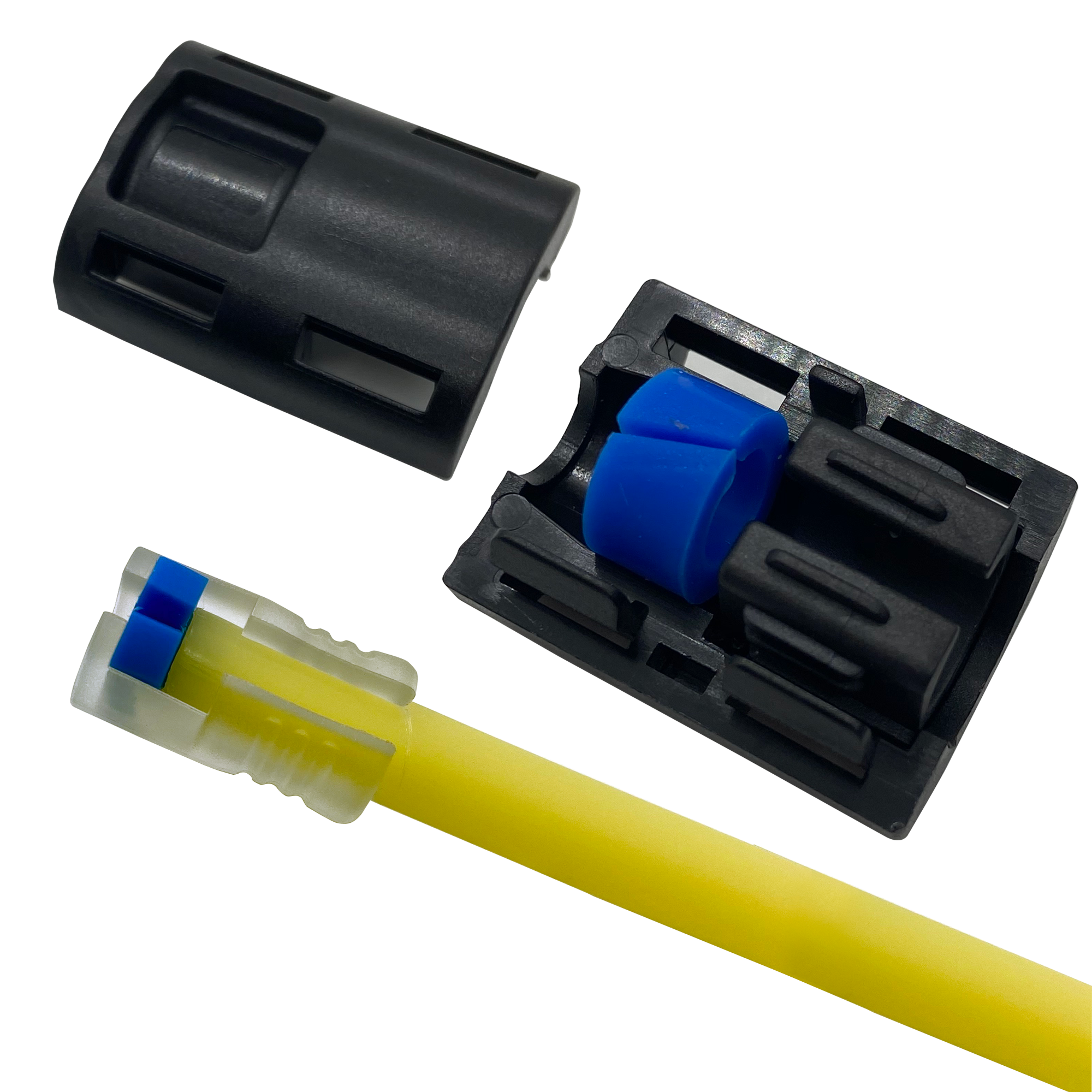 Divisible Duct Seals provide an air- and water-tight seal between the cable OD and  the inner wall of the MicroDuct. The hard outer cover is divisible so it can be easily installed around an existing cable.