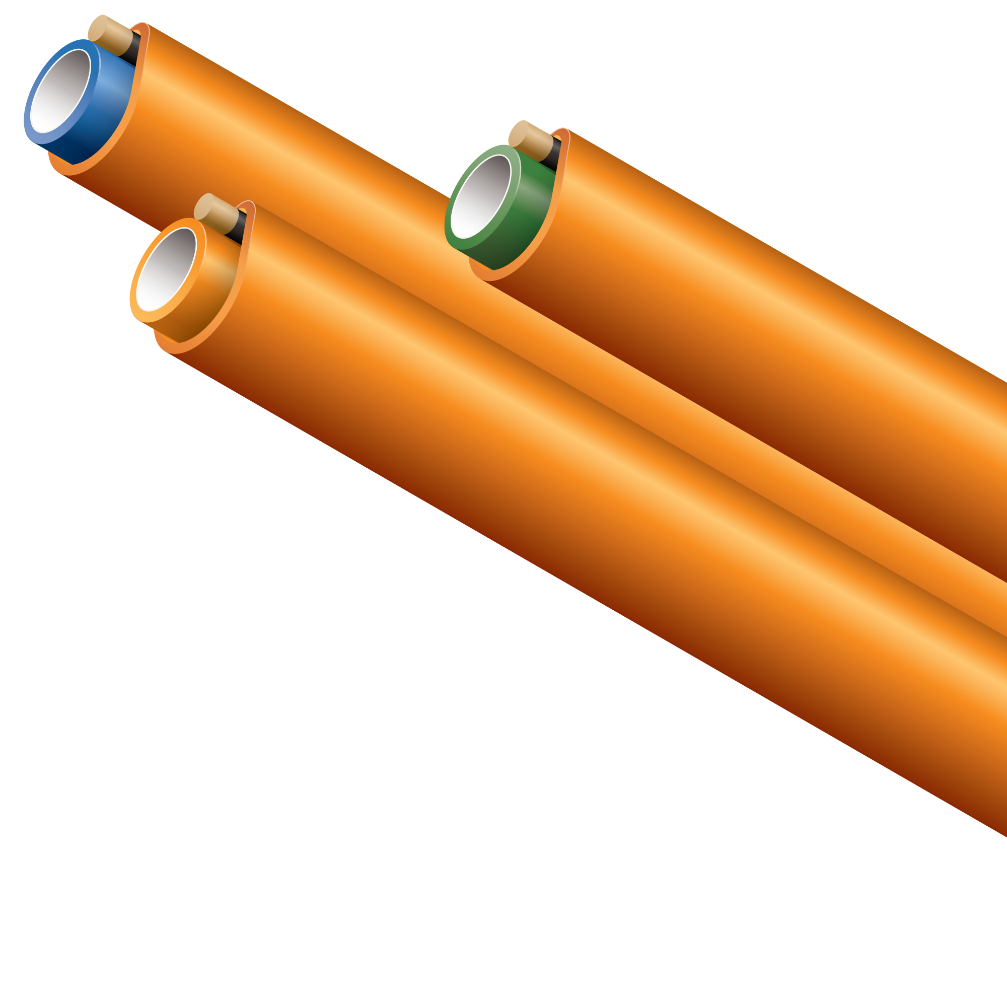 Perfect for Drops in FTTH applications, MicroDucts with a location wire for easy identification in the ground. 