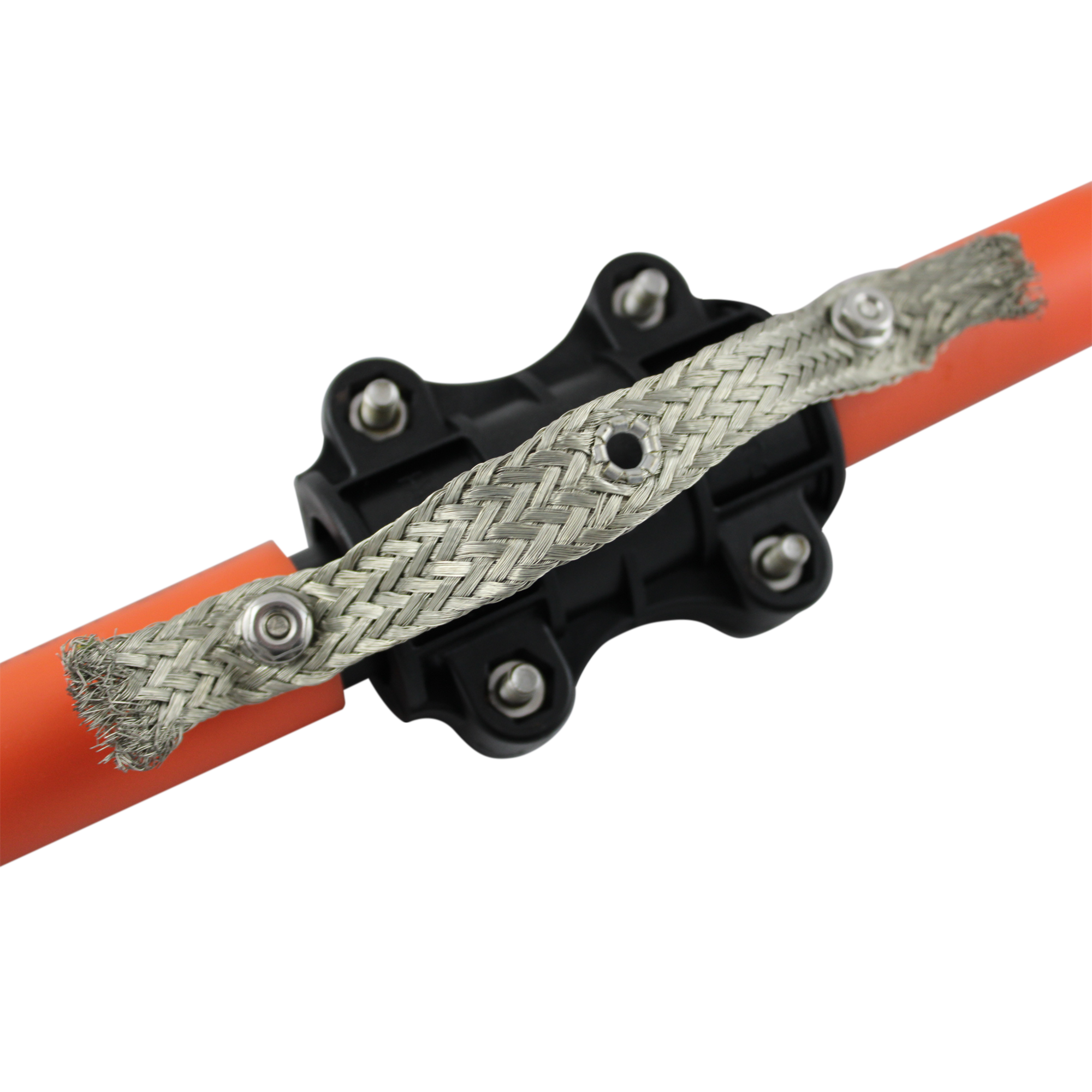 Used with Armor Guard Conduit, the Armor Guard Kit is  comprised of a Split-Lock + Coupler, a ScotchLok shield connector, and bonding braid for bonding and grounding the armored layer in the duct. This coupler arrangement is suitable for cable blowing applications.