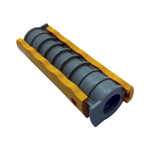 Excellent for use in repair scenarios or at jetting heads, the MicroDuct Split Coupler provides a high quality, air- and water-tight seal. The divisible halves allow for installation around pre-installed cables. 